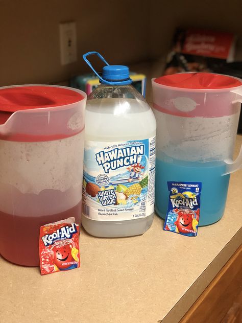 Here is my recipe for red, white & blue “Honey Drippers”. Cherry Kool-Aid Coconut Pineapple Hawaiian Punch Raspberry Blue Kool Aid Sugar Honey Dripper, Blue Honey, Hawaiian Punch, Kool Aid, Copycat Recipes, Red White Blue, White Blue, Pineapple, Raspberry