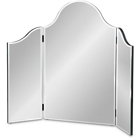 Improvements Frameless TriFold Wall Mirror ($180) ❤ liked on Polyvore featuring home, home decor, mirrors, frameless trifold wall mirror, indoor decor, mirror, wall mirror, three fold mirror, beveled mirror and tri fold mirror Decor Mirror Wall, Mirror Wall Collage, Tall Wall Mirrors, Big Wall Mirrors, Mirror Drawers, Mirror Gallery Wall, White Wall Mirrors, Lighted Wall Mirror, Small Wall Mirrors