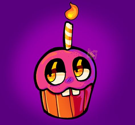 🍕Artist: @Hoppopsballs on Twitter Chica Cupcake Fnaf, Mr Cupcake Fnaf, Fnaf Cupcake, Fnaf Cupcakes, Cupcake Drawing, Fnaf 1, Fnaf Movie, Security Breach, Fnaf Drawings