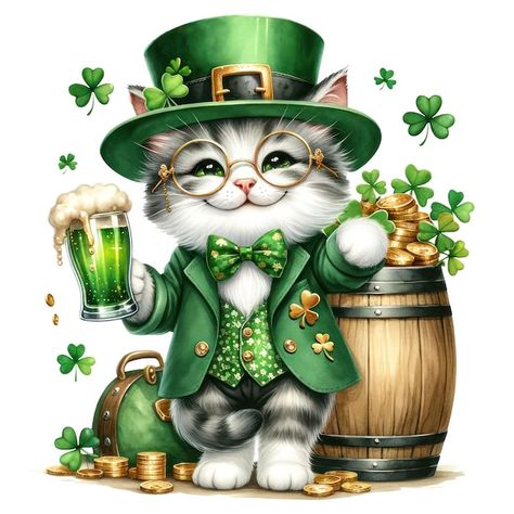 Premium psd st Patrick’s day animal clipart vectors, photos and PSD files | Free download St Patricks Day Pictures, St Patricks Day Clipart, Saint Patricks Day Art, Fete Saint Patrick, Tag Png, St. Patrick’s Day, Cute Bulldogs, Irish Culture, Cat Clipart