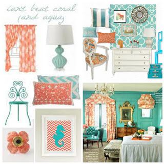 Coral And Aqua, Aqua Decor, Michael Aram, Big Girl Rooms, My New Room, Dream Room, New Room, Guest Bedroom, Girl Room