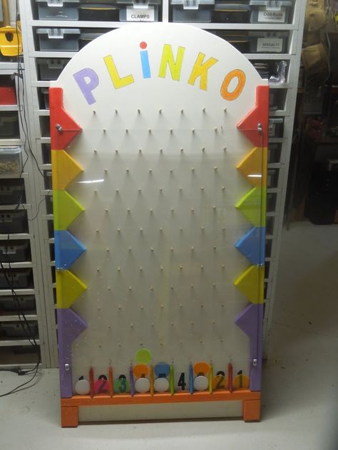 PLINKO - Instructables Diy Plinko, Plinko Board, Plinko Game, School Carnival Games, School Fair, Primary Singing Time, School Carnival, Oak Plywood, Singing Time