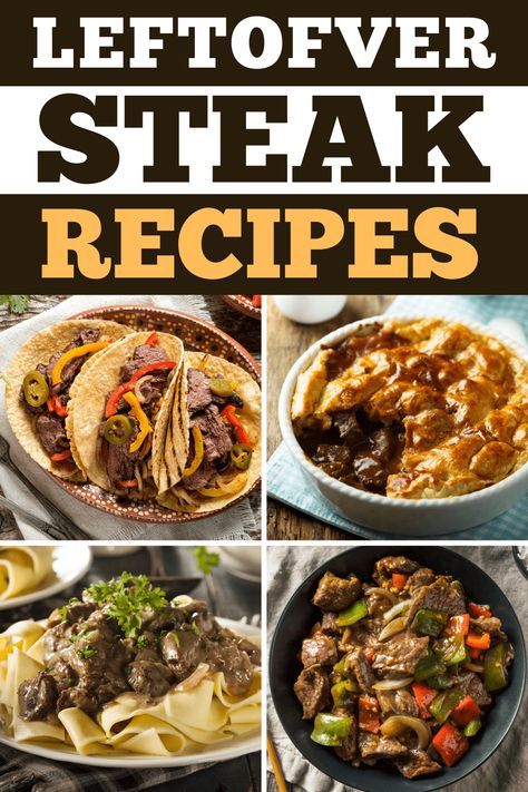 Searching for leftover steak recipes to create another delicious meal? From quesadillas to pot pie, these are some of the best ways to use leftover steak. Uses For Leftover Steak, Leftover Fajita Meat Recipes, Diced Steak Recipes, What To Do With Leftover Steak, Leftover Steak Recipes Easy, Recipes For Leftover Steak, Steak Ideas, Leftover Steak Recipes, Leftover Ideas