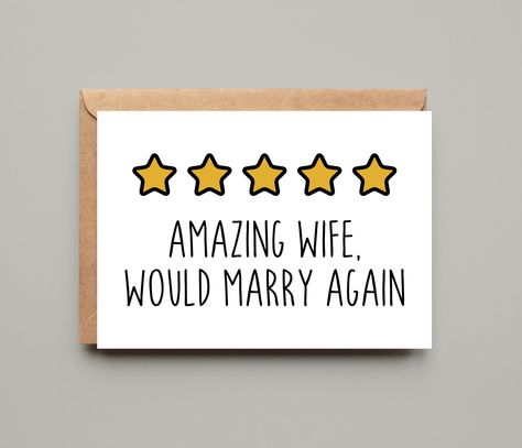 Excited to share this item from my #etsy shop: Wife Anniversary Card, Wife Card, Anniversary Card For Wife, Gifts for Her, Gifts for Wife, Funny Anniversary Card, Handmade Cards, Wife #anniversary #anniversarycard #forwife #giftsforwife #giftsforher #forher #wifecard Husband Anniversary Card, Anniversary Card For Husband, Anniversary Cards For Boyfriend, Boyfriend Card, Card Boyfriend, Cards Anniversary, Anniversary Cards For Wife, Punny Cards, Boyfriend Anniversary