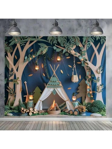 Camping Theme Classroom, Photo Booth Background, Camping Decor, Elementary Art Projects, Camping Theme, Party Photo Booth, True North, Photo Booth Props, Photo Accessories