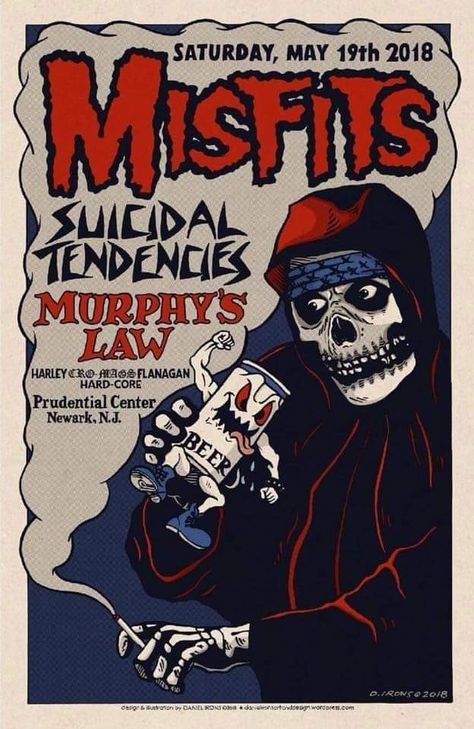 Misfits Band Art, Punk Rock Art, Misfits Band, Rock Poster Art, Rock Band Posters, Horror Punk, Punk Poster, Arte Punk, The Misfits