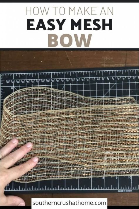 How To Make A Bow Out Of Burlap, How To Make Fancy Bows For Wreaths, Mesh Bows For Gifts, How To Make A Bow Without Wire, Large Mesh Bows How To Make, How To Make A Bow Out Of Deco Mesh, Diy Mesh Bows Tutorials How To Make, Wreath Bows How To Make Easy, Mesh Ribbon Bows How To Make