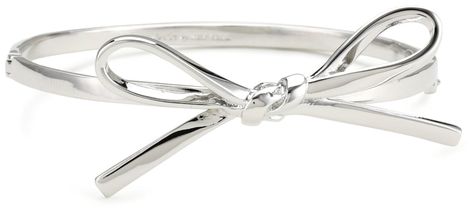 Kate Spade New York "Skinny Mini" Silver-Tone Bow Bangle Bracelet Kate Spade Bracelet, Bow Bracelet, Mini Bows, Silver Bow, Silver Bangle Bracelets, Christmas Gift Jewelry, Kate Spade Jewelry, Gifts For My Sister, Bracelet Gift