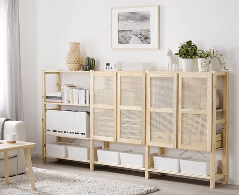 21 IKEA Finds That Look Expensive - Willow Bloom Home Ivar Shelves, Ikea Ivar Shelves, Ivar Regal, Betula Pendula, Ikea Finds, Ikea Ivar, Pine Doors, Ikea Decor, Bamboo Weaving