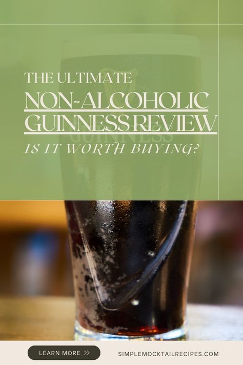 Non-alcoholic Guinness sounds intriguing, right? But what does this Guinness beer actually taste like? | Guinness Beer Non-Alcoholic | Guinness Non-Alcoholic Draught | Guinness Non-Alcoholic Beer Simple Mocktail, Best Non Alcoholic Drinks, Easy Mocktail Recipes, Non Alcoholic Beer, Mocktail Recipes, Guinness Beer, Mocktail Recipe, The Beer, Non Alcoholic Drinks