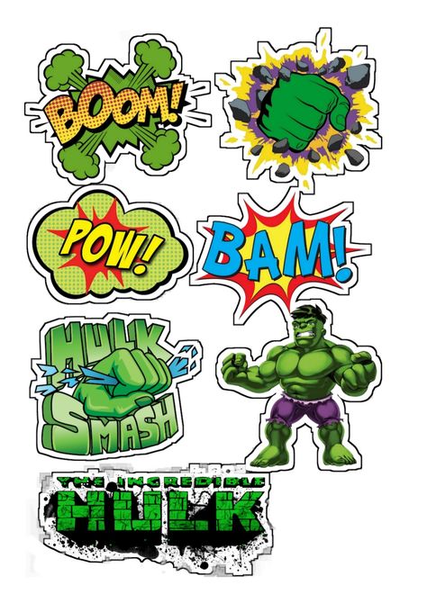 Hulk Stickers Printable, Topper Hulk Png, Hulk Cake Topper Printable, Hulk Stickers, Hulk Birthday Party Decorations, Hulk Cake Topper, Hulk Theme Party, Hulk Png, Hulk Theme