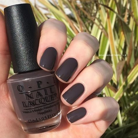 Opi Dark Gel Polish Colors, Opi Dark Colors, Opi Fall 2023 Collection, Opi Fall Colors, Dark Gel Nails, Dip Nail Colors, Grey Nail Polish, Pedi Ideas, Dark Nail Polish