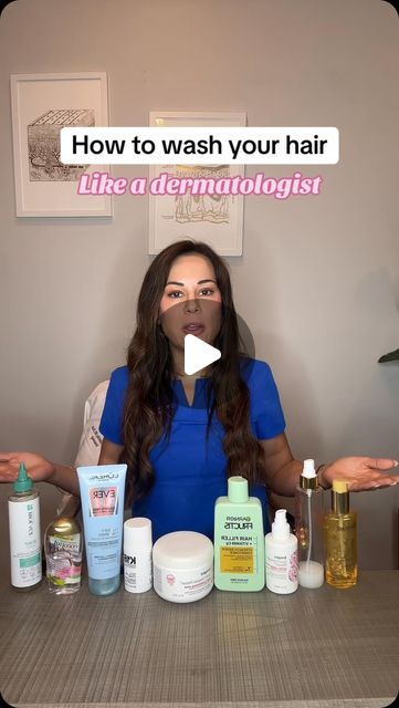 Lindsey Zubritsky, MD, FAAD on Instagram: "Comment HAIRCARE and I’ll DM you the link to the products mentioned!  Disclaimer: NO, you do NOT need to use all of these products every time you wash your hair or ever for that matter. I get a ton of questions on exactly how to use haircare products and in what order, so hoping someone finds this video informative.  How do I wash my hair? Once a week I do a total reset and do a lot of these steps. The rest of the week, I’ll use 3-4 products for the haircare routine (usually coconut oil, shampoo, conditioner, and a leave-in product).  In a world of overconsumption, don’t feel the need to do all of these if your hair doesn’t need it. And always be sure to use the right products for your hair type.  Questions? Comments? Concerns? Drop em below 👇" How To Wash Your Hair Once A Week, How Many Times Should You Wash Your Hair, Dm Hair Products, How To Use Conditioner For Hair, Best Haircare Product, How To Use Dry Shampoo, How To Wash Hair, Haircare Routine Steps, How To Apply Conditioner