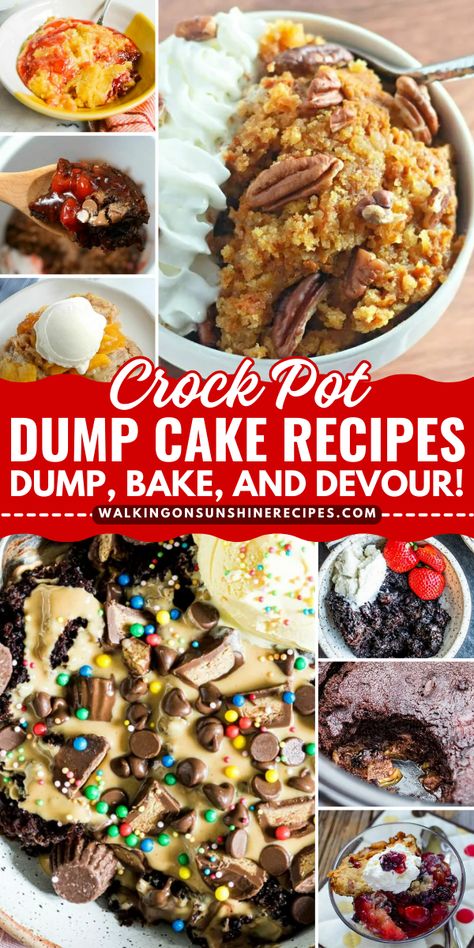 Get ready to have your mind blown by these ridiculously easy Crock Pot Dump Cake recipes! Who said baking a delicious dessert has to be complicated? Forget about preheating the oven and spending hours in the kitchen. Slow Cooker Dump Cake Recipes, Crock Pot Dump Cakes, Slowcooker Dessert Recipes, Crockpot Dessert Recipes Easy, Crock Pot Cake Recipes, Crock Pot Cakes, Crock Pot Desserts Easy, Crockpot Recipes Desserts, Crock Pot Dump Cake