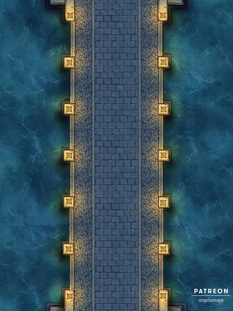 Bridge Battlemap Dnd, Dnd Bridge Battle Map, Dnd Bridge Map, Bridge Battlemap, Dnd Worldbuilding, Dnd Battle Maps, Roll20 Maps, Maps Rpg, Night Bridge