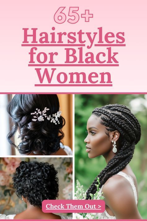 65+ Wedding Hairstyles for Black Women African American Bob Hairstyles, Bridal Hairstyles For Black Women, African American Bobs Hairstyles, Hair Ideas For Black Women, Wedding Hairstyles For Black Women, Bridal Hair Ideas, Curly Crop, Fluffy Curls, Low Chignon