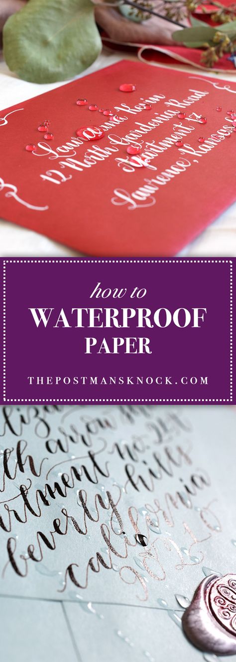 How to Waterproof Paper Santa Ideas, Embossing Techniques, Waterproof Paper, Paper Mache Sculpture, How To Write Calligraphy, Stationary Design, Creative Lettering, Diy Stationery, Calligraphy Letters