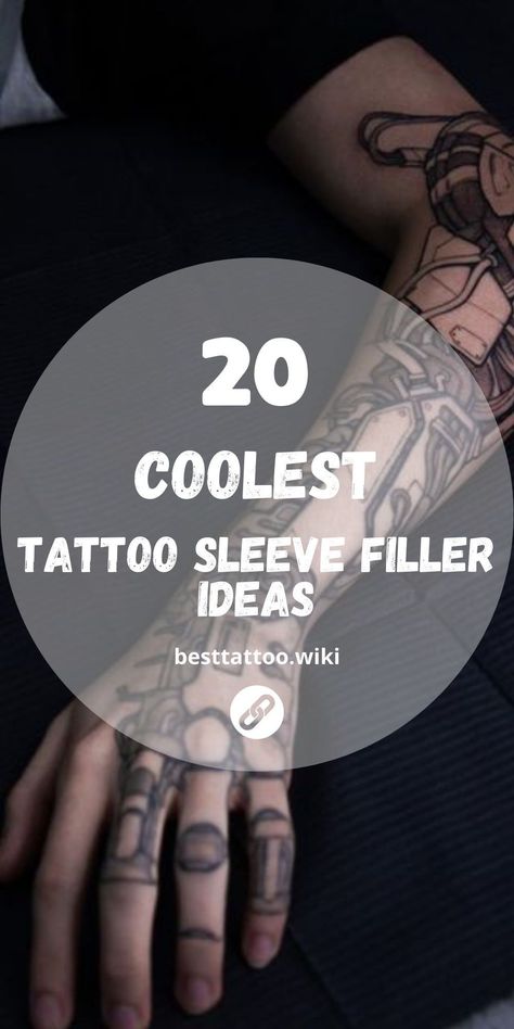 20 Exquisite Tattoo Sleeve Filler Ideas for Women in 2024: Traditional Backgrounds and Flower #tattooideas #tattoodesign #tattooart #tattoosforwomen #tattoomodel. Find out more here 👉https://www.theworldaccordingtome.org/body-art/?art477 Arm Sleeve Tattoos Fillers, Forearm Sleeve Filler Ideas, Mens Sleeve Filler Ideas, Tattoo Gap Filler Ideas Sleeve For Men, Tattoo Arm Filler Ideas, Ideas For Hand Tattoos, Tattoo Sleeve Transition Ideas, Tattoo Ideas To Fill In Sleeve, Gap Filler Tattoos For Men