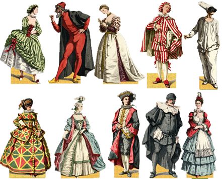 Traditional Commedia Costumes Harlequin Costume, Costume Carnaval, Paper Theatre, Toy Theatre, Small Theatre, Punch And Judy, Samuel Beckett, Pantomime, Theatre Costumes