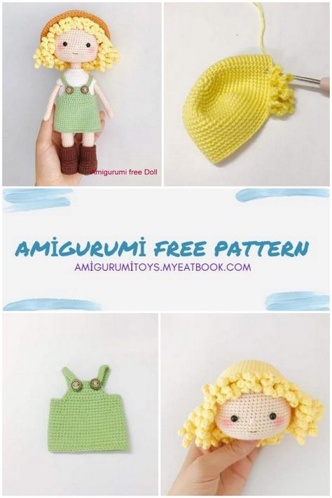 Amigurumi Girl Candy Free Pattern - amigurumitoys.myeatbook.com Crochet Newborn Outfits, Stitch Head, Doll Amigurumi Free Pattern, Crochet Toys Free Patterns, Crochet Toys Free, Crochet Disney, Crochet Dolls Free Patterns, Pola Amigurumi, Doll Cute