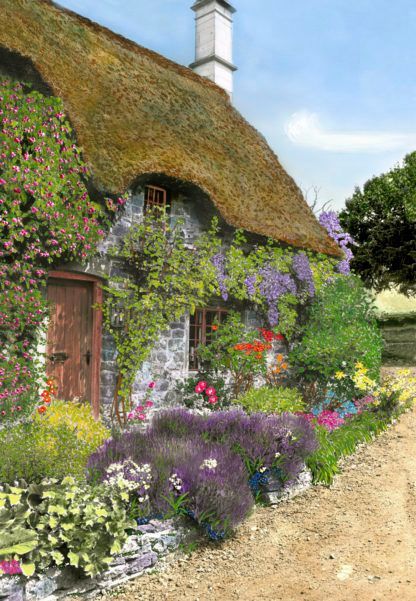 English Thatched Cottages, Thatch Cottage, Village Cottage, Tudor Cottage, English Cottage Decor, Cozy Cottages, English Cottages, Country Cottages, Stone Cottages