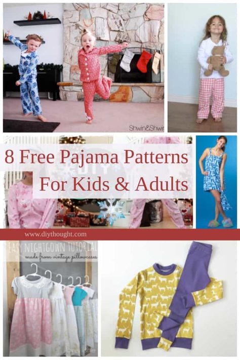 5 Of The Best Free Robe Patterns - diy Thought Baby Pajamas Pattern, Toddler Pajamas Pattern, Pajama Pants Pattern Free, Kids Pajamas Pattern, Girls Pajamas Pattern, Toddler Sewing Patterns, Patterns For Kids, Toddler Patterns, Kids Flannel