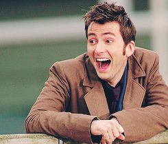 When he learned who the Face of Boe really was Face Of Boe, Fan Girling, Hello Sweetie, Time Lord, 10th Doctor, Tenth Doctor, Wibbly Wobbly Timey Wimey Stuff, Torchwood, Timey Wimey Stuff