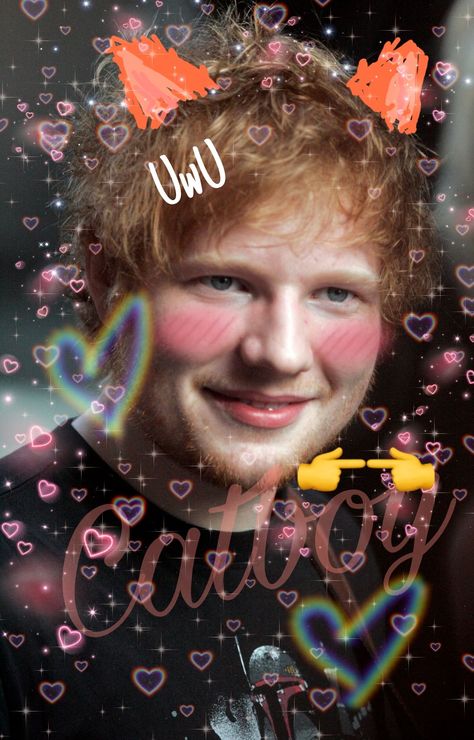 Ed sheeran as a catboy Uwu Ed Sheeran, Egg Sheeran, Coquette Men, Charli Damilo, Ed Sheeran Memes, Bob Bryar, Ed Sheeran Love, Iphone Cartoon, Danny Devito