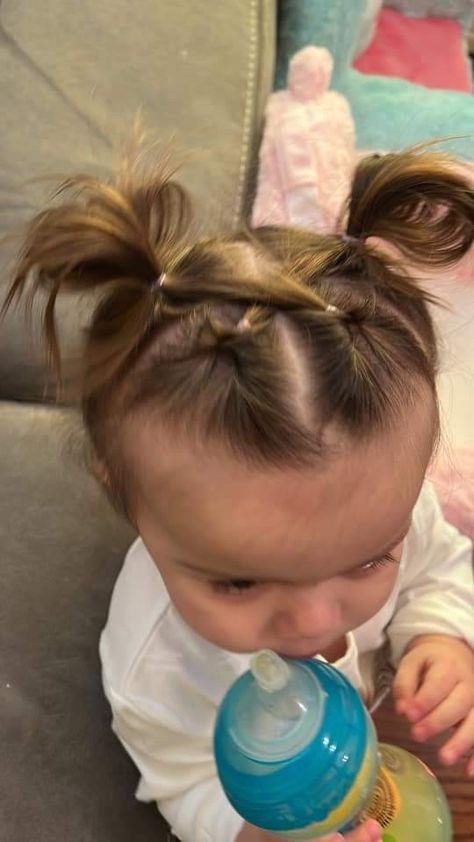 Hair Styles For One Year Old, Little Baby Girl Hairstyles For Short Hair, Easy Toddler Hairstyles Fine Hair, Fine Toddler Hair Hairstyles, Easy Infant Hairstyles, Hair Styles For 1 Year Baby Girl, Short Toddler Girl Hairstyles, Toddler Girl Hairstyles Short Hair, Hairstyles For One Year Old Baby Girl