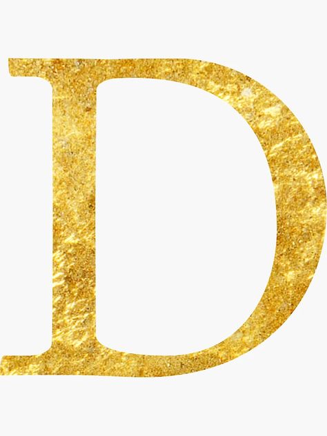 "Letter D" Sticker for Sale by coasthouse | Redbubble Letter D, Hair Inspo, For Sale, Hair, Gold