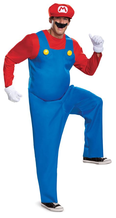 PRICES MAY VARY. OFFICIALLY LICENSED COSTUME - Character costume for kids AUTHENTIC COSTUMES - Made to look like this iconic character COMFORTABLE TO WEAR - Includes safe comfy material to wear out INSPIRED COSTUME - Whether it's for Halloween or dress up at a party, this costume will get attention QUALITY COSTUME DESIGNED WITH CARE - To keep well maintained, it is recommened it be hand washed or spot cleaned Costume Mario, Mario Bros Costume, Super Mario Costumes, Signature Outfit, Mario Hat, Mario Costume, Halloween Party Dress, Blue Overalls, Costumes For Teens