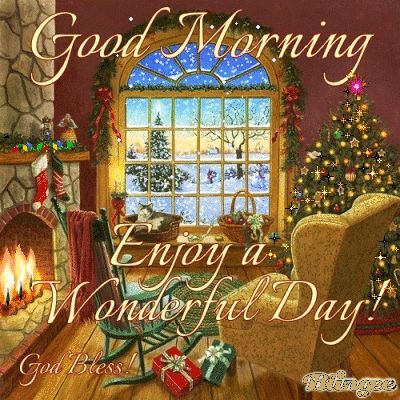 Good Morning Enjoy Your Wonderful Christmas Day holidays christmas merry… Good Morning Christmas Eve, Christmas Morning Quotes, Christmas Quotes And Sayings, Quotes Holiday, Morning Sister, Good Morning Christmas, Morning Gifs, Morning Christmas, Quotes Christmas