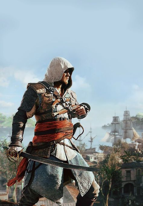 Assassin’s Creed IV: Black Flag Edward Kenway, Assassin's Creed Black, Assassin's Creed Wallpaper, Assassins Creed 4, Connor Kenway, Assassins Creed Black Flag, Assassins Creed 2, Edwards Kenway, All Assassin's Creed