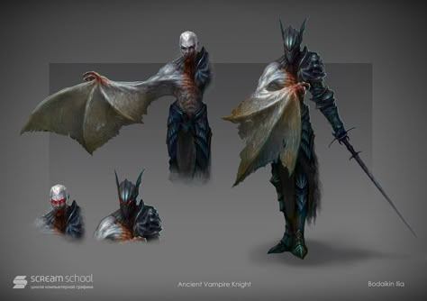 Vampire Swordsman, Ancient Vampire, Vampire Art, Vampire Knight, Fantasy Monster, Monster Design, Creature Concept Art, Arte Fantasy, 판타지 아트