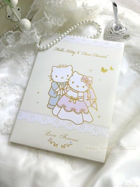 Hello Kitty Quinceanera Invitations, Hello Kitty Wedding Theme, Hello Kitty Wedding Invitation, My Melody Wedding Dress, Hello Kitty Wedding Cake Topper, Hello Kitty Wedding, Dream Marriage, Hello Kitty Imagenes, Wedding Certificate