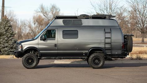 Ford E350 4x4, E350 Camper Van, Ford Econoline Camper Van, Ford E350 Van Conversion, Camper Van Exterior, 4x4 Van For Sale, Ford Custom Van, Econoline Camper Van, Ford Van Conversion