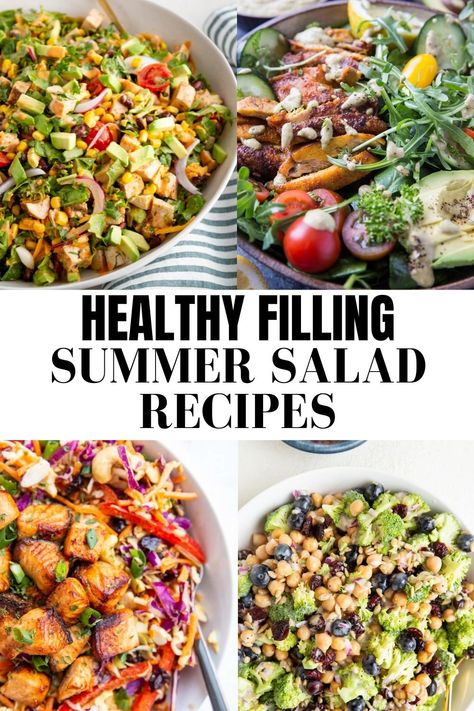 Root Vegetable Salad Recipes, Light Summer Meals Healthy, Low Calorie Salads, Healthy Summer Salad Recipes, Cheddar Bagels, Awesome Salads, Roasted Summer Vegetables, Filling Salad Recipes, Grilled Salmon Salad