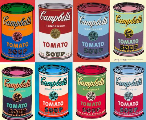 Andy Warhol Andy Warhol Soup Cans, Pop Art Andy Warhol, Art Andy Warhol, Lichtenstein Pop Art, Campbell's Soup Cans, James Rosenquist, Andy Warhol Pop Art, Andy Warhol Art, Warhol Art