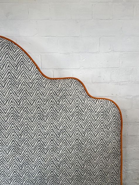 Upholstered Headboard Any Shape | eBay Pattern Fabric Headboard, Printed Headboard, Headbord Fabric, French Seam Headboard, Upholstered Headboard Shapes, Herringbone Headboard Fabric, Blue Print Fabric Headboards, Feature Headboard, College Headboard