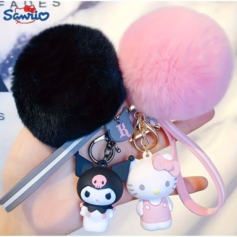 Cute Keychains, Fluffy Rabbit, Chat Kawaii, Gatto Carino, Cat Kawaii, Hello Kitty Accessories, Hello Kitty Sanrio, Beg Tangan, Celtic Knots