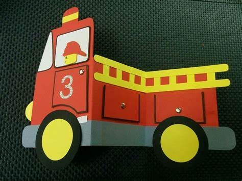 pattern fire engine truck card - Yahoo Image Search Results Fire Truck Birthday Cards, Fire Engine Birthday, Card Making Kids, November Ideas, Fireman Birthday, Door Crafts, Dinosaur Cards, Firetruck Birthday, Boy Cards