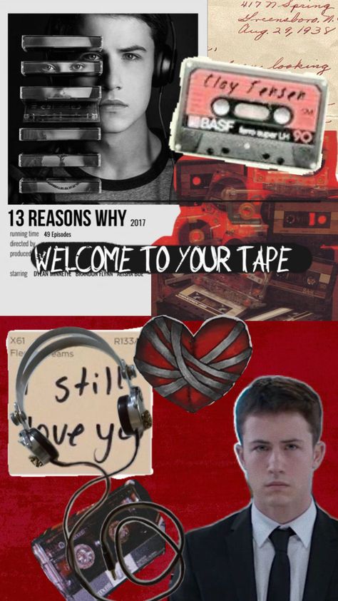 13 Reasons Why Collage, Clay And Hannah Wallpaper, Clay From 13 Reasons Why, Clay Jensen Aesthetic, 13 Reasons Why Wallpaper, 13 Reason Why Book, Thirteen Reasons Why Book, Clay And Hannah, Welcome To Your Tape