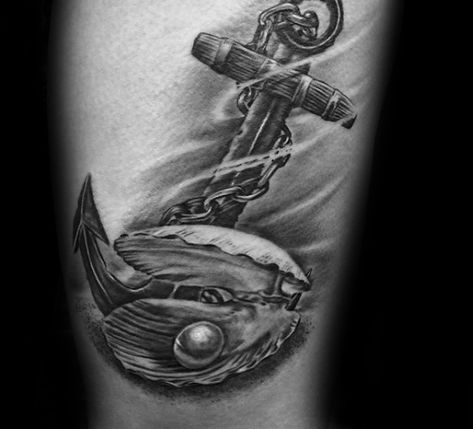 Pearl Tattoo Ideas For Men, Shell Tattoo For Men, Clam And Pearl Tattoo, Clam Shell Pearl Tattoo, Clam Shell And Pearl Tattoo, Seashell With Pearl Tattoo, Pearl Tattoo, Celtic Tattoo Symbols, Pocket Watch Tattoos