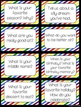 First Grade Writing Prompts, Ideal Classroom, Learning Kindergarten, Speaking Cards, Conversation Starters For Kids, Literacy Coach, Daily Questions, Community Building Activities, What Is Play