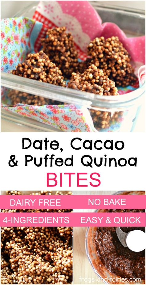 Sweet Quinoa, Quinoa Snacks, Quinoa Bars, Gluten Free Recipes For Kids, Quinoa Bites, Puffed Quinoa, Sugar Free Snacks, Gluten Allergy, Puff Recipe