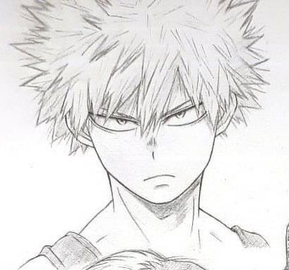 Bakugou Art Sketch, Bakugo Drawing Sketch, Bakugo Sketch, Bakugou Sketch, Bakugou Drawing, Bakugo Drawing, Mha Drawings, Sketches For Beginners, Easy Sketches For Beginners