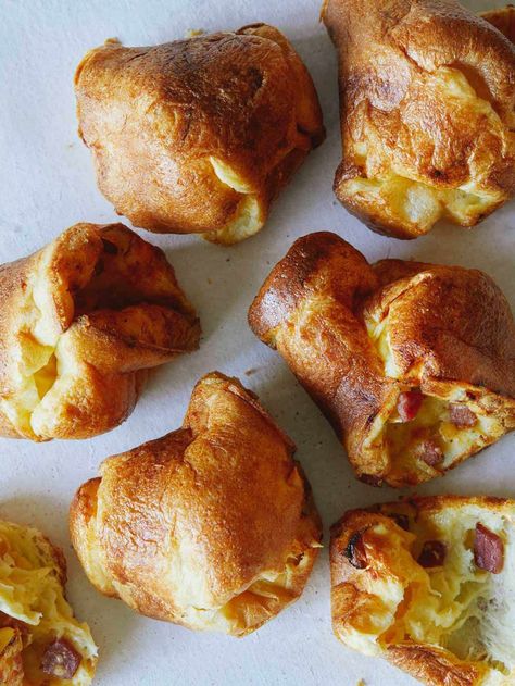 Cheese Popovers, Brown Sugar Ham, Popover Recipe, Spoon Fork Bacon, Recipe Bread, Future Chef, Stuffed Bread, Leftover Ham Recipes, Easy Ham