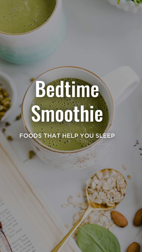 If you’re having trouble sleeping then this bedtime smoothie can help. Sip your way to slumber the right way with a soothing beverage. Sleep Smoothie Recipes, Evening Smoothies Healthy, Bed Time Smoothie, Bedtime Smoothie Recipes, Sleepy Smoothie, Juice To Help Sleep, Nighttime Smoothie, Bedtime Smoothie Sleep, How To Sleep Well