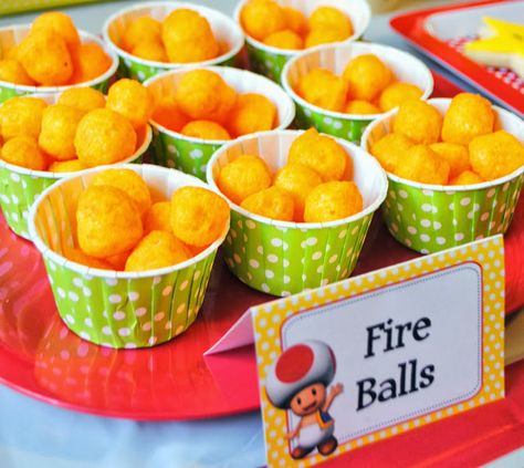 Mario Birthday Snack Ideas, Mario Kart 8 Birthday Party, Super Mario Bros Theme Party, Mario Birthday Party Themes, Mario Bros First Birthday, Nintendo Food Ideas, Super Mario Bros Movie Party Ideas, Super Mario Birthday Snacks, Super Mario Brothers Birthday Party Food