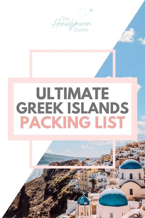 Planning a trip to the Greek Islands? Wondering what to pack for Santorini or what to pack for Mykonos?  Don’t miss our ultimate FREE Greece packing list. We provide all the info on what to pack for Greece, ensuring your honeymoon or holiday is perfect AND stress-free. 🤍 ✈️ Click to read now or pin for later 🤍 ✈️ Santorini Packing List, 5 Day Packing List Summer, Packing For Greece, What To Pack For Greece, Pack For Greece, Greece Packing, Summer Cruise Outfits, Greece Packing List, Honeymoon Packing List